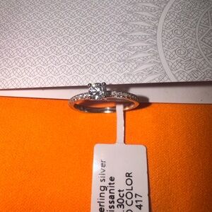 Sterling Silver Moissanite Ring